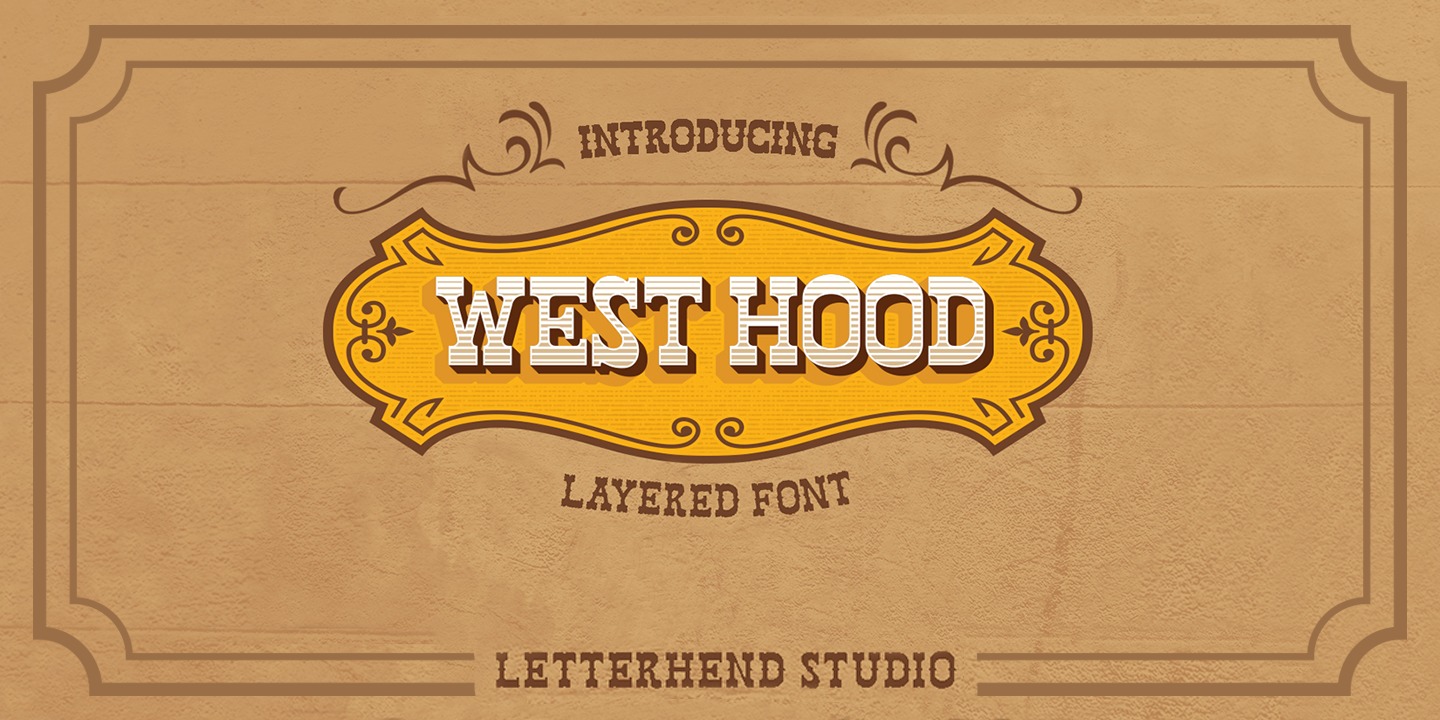 Пример шрифта West Hood